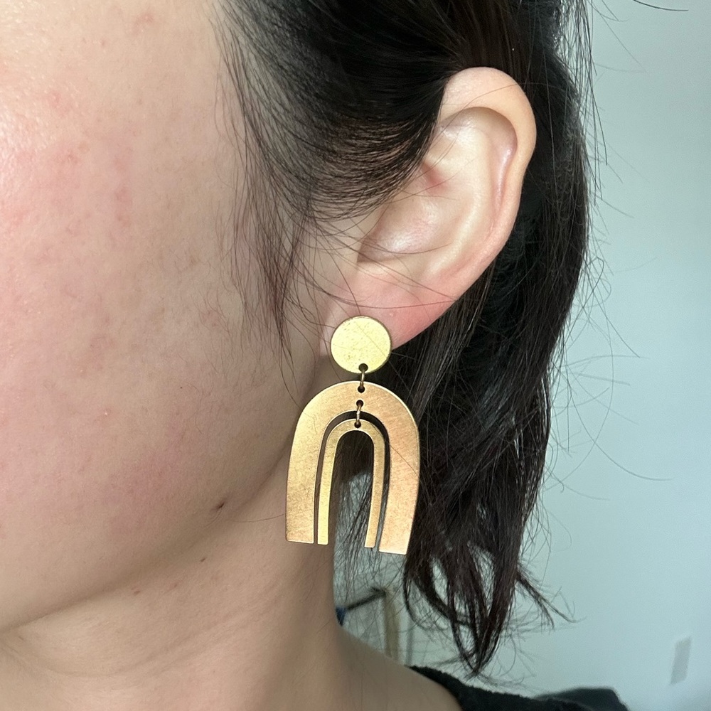 Gold Rainbow Earrings